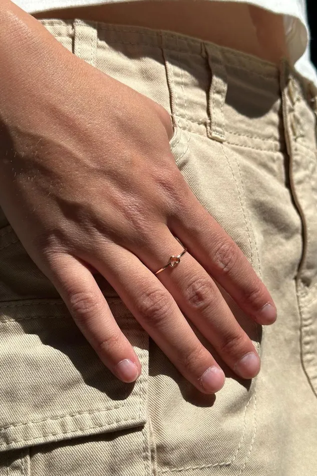 Heart Ring Gold Women Brandy Melville Jewelry