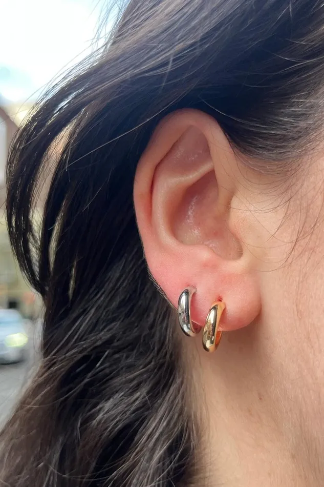 Hoop Earring Set Gold Silver Women Brandy Melville Jewelry