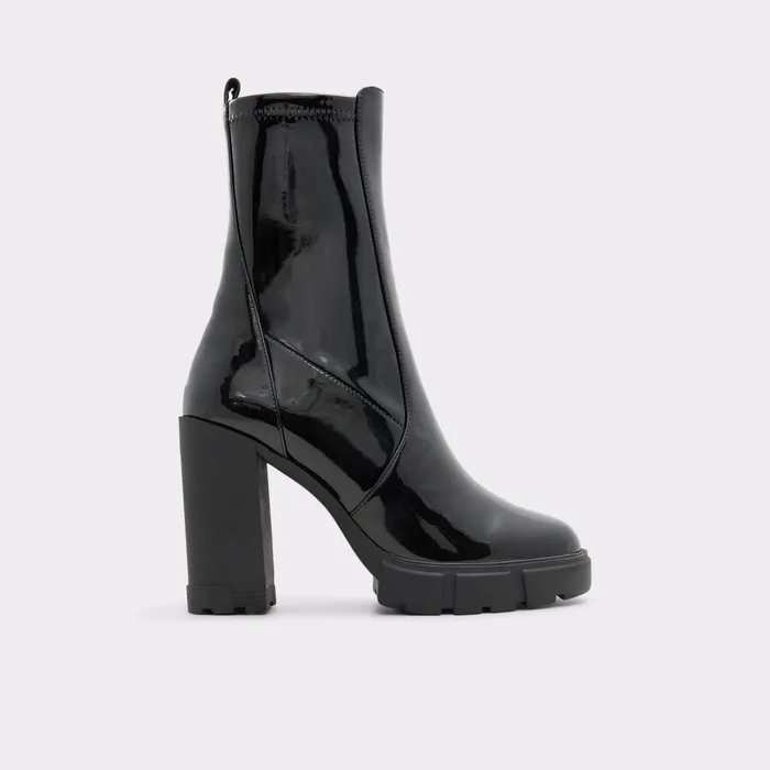 Ilanna Black Synthetic Patent Women ALDO Boots