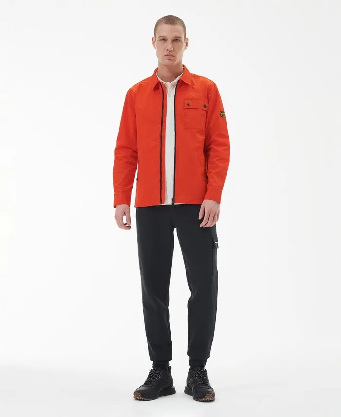Inlet Regular Fit Overshirt Spicy Orange Men Barbour Shirts