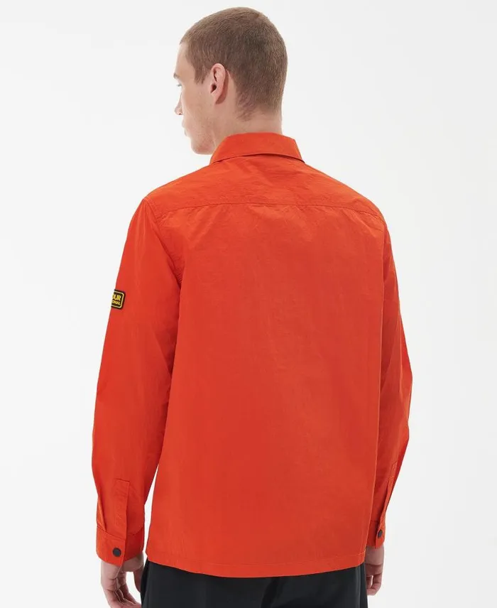 Inlet Regular Fit Overshirt Spicy Orange Men Barbour Shirts