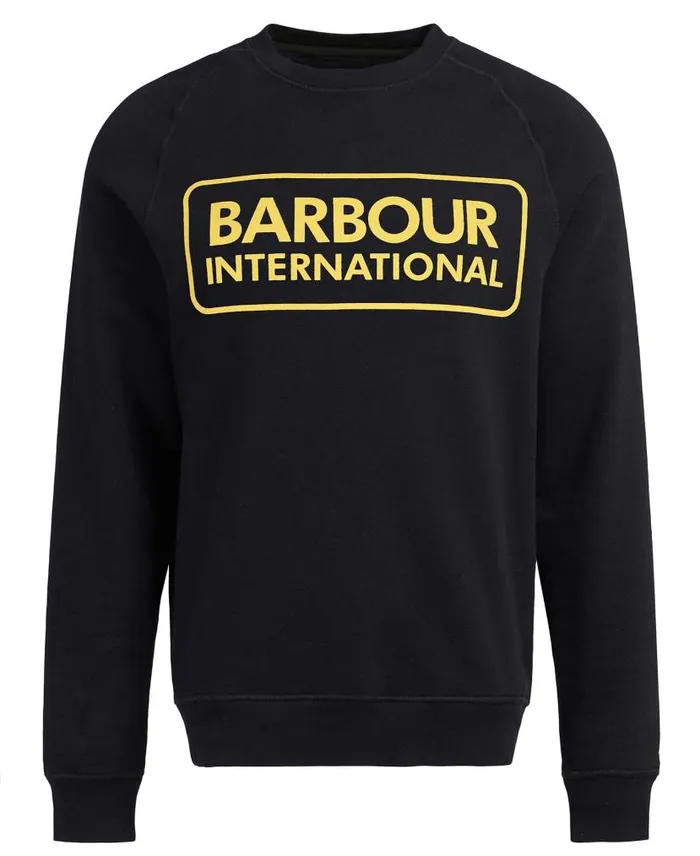 International Sweatshirt Large Logo Anthracite Marl Men Barbour Hoodies and Sweatshirts