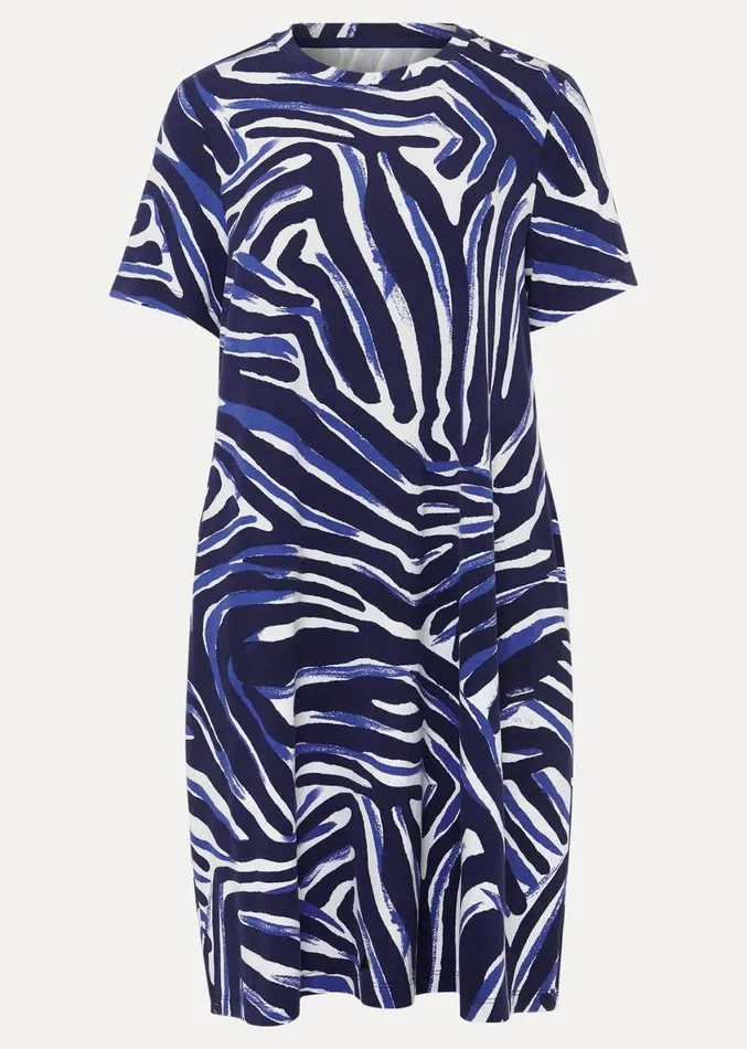 Isabelle Zebra Print Jersey Mini Dress Bluemulti Women Phase Eight Dresses
