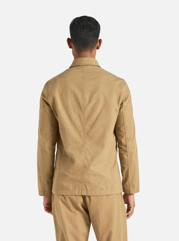 Jackets Men Universal Works Universal Works Bakers Jacket In Sand Brushed Moleskin