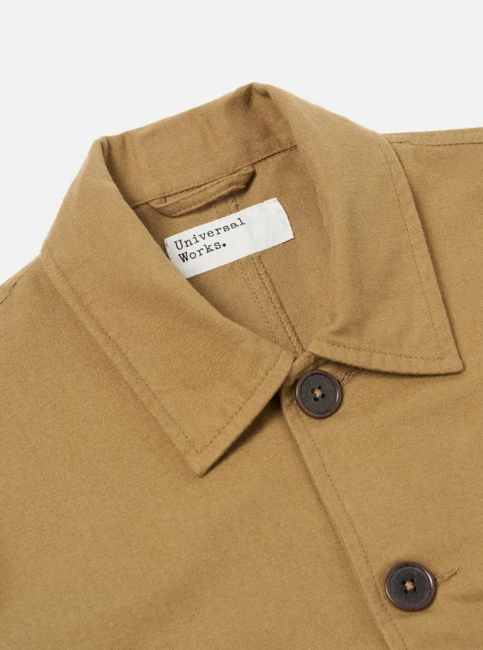 Jackets Men Universal Works Universal Works Bakers Jacket In Sand Brushed Moleskin