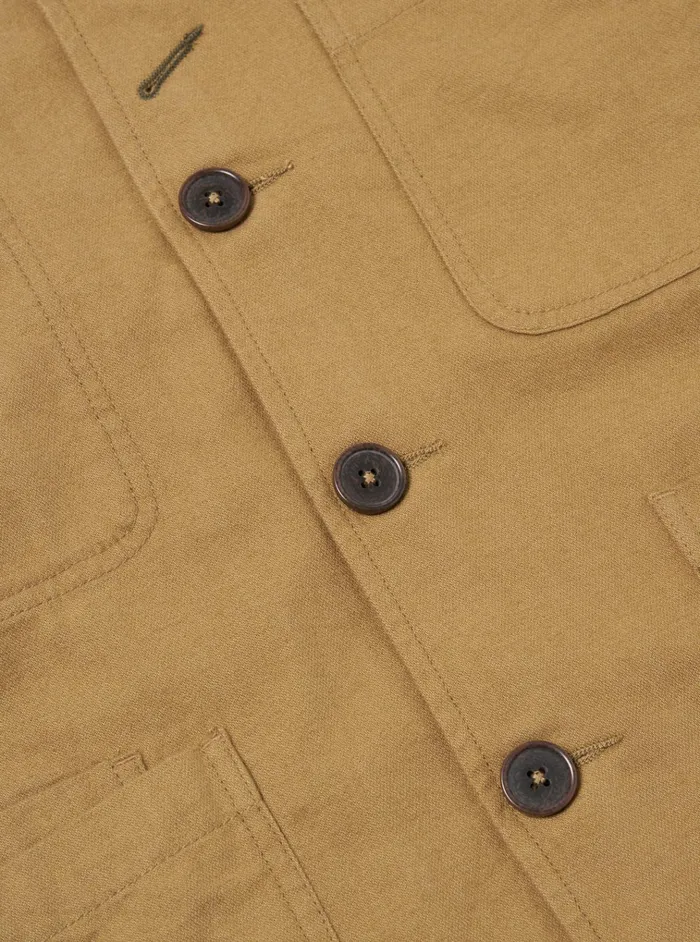 Jackets Men Universal Works Universal Works Bakers Jacket In Sand Brushed Moleskin