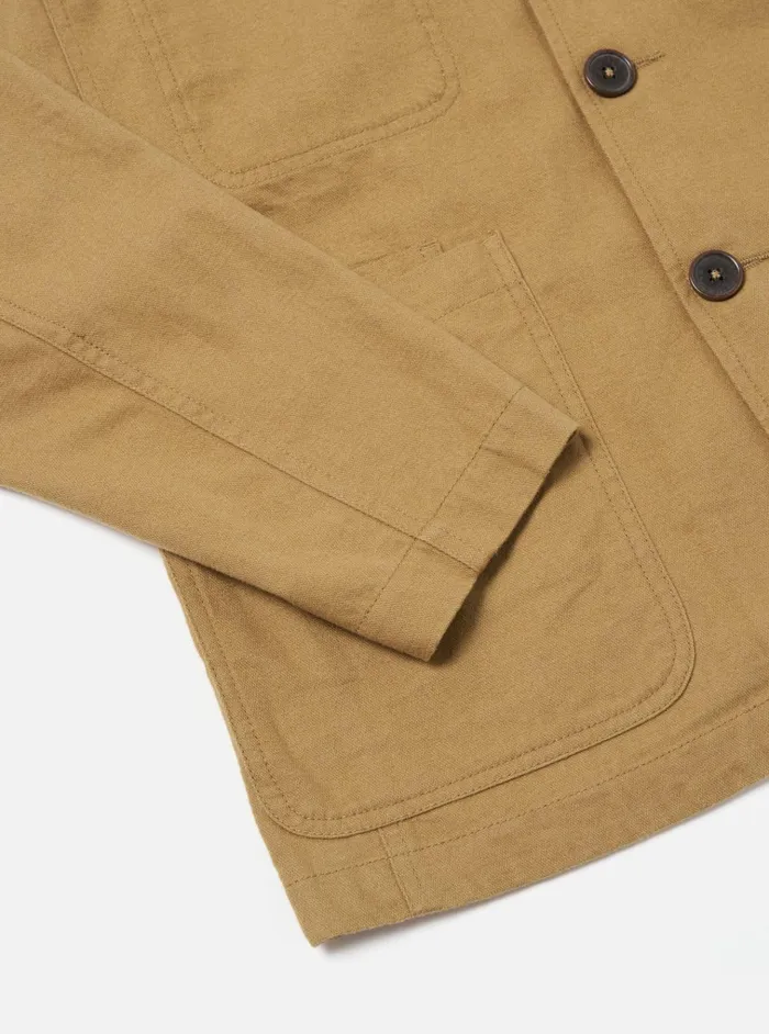 Jackets Men Universal Works Universal Works Bakers Jacket In Sand Brushed Moleskin