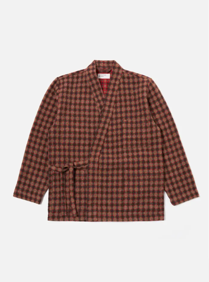 Jackets Men Universal Works Universal Works Kyoto Work Jacket In Brown Wool Alpaca Mix