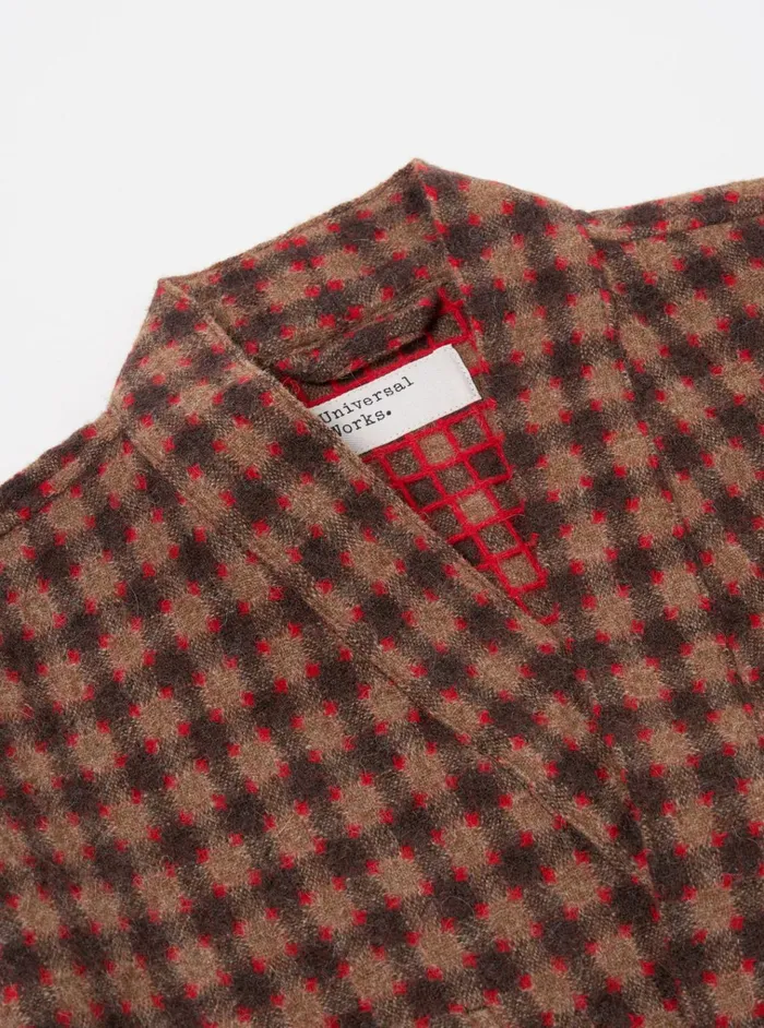 Jackets Men Universal Works Universal Works Kyoto Work Jacket In Brown Wool Alpaca Mix