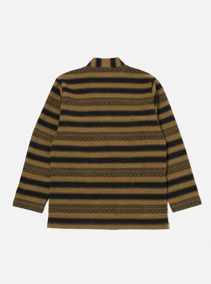 Jackets Men Universal Works Universal Works Kyoto Work Jacket In Khaki Blanket Stripe