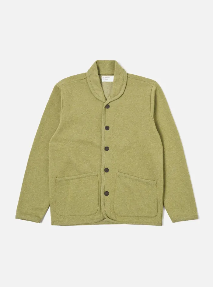 Jackets Men Universal Works Universal Works Lancaster Jacket In Green Recycled Cotton Blend Jersey