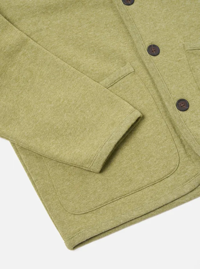 Jackets Men Universal Works Universal Works Lancaster Jacket In Green Recycled Cotton Blend Jersey