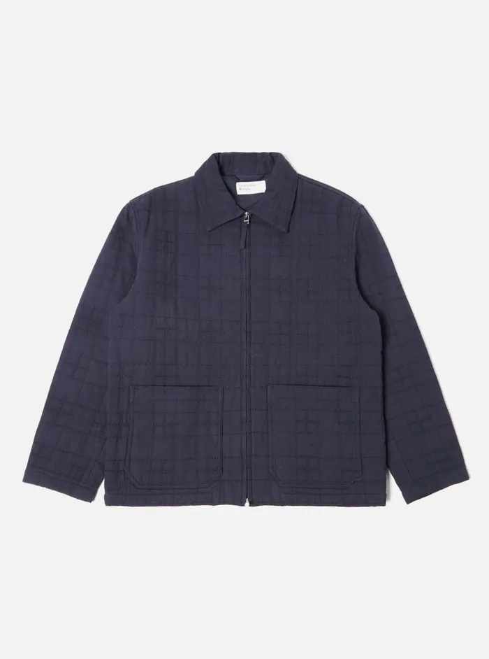 Jackets Men Universal Works Universal Works Quilt Gower Jacket In Navy Winter Twill
