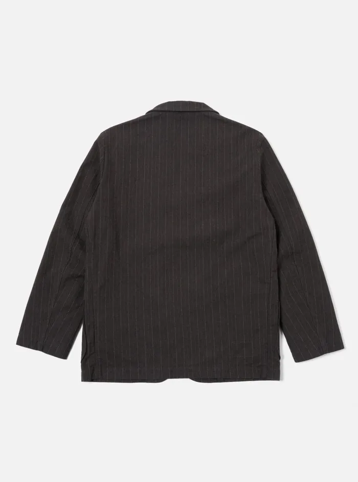 Jackets Men Universal Works Universal Works Three Button Jacket In Brown Italian Pinstripe