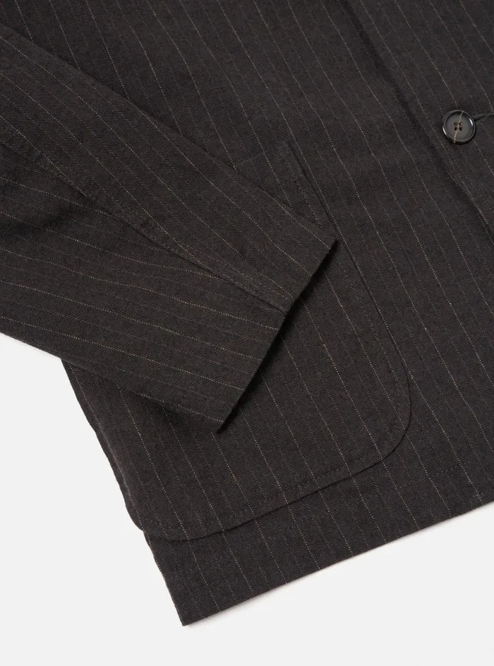 Jackets Men Universal Works Universal Works Three Button Jacket In Brown Italian Pinstripe