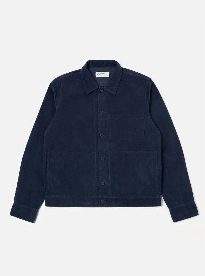 Jackets Men Universal Works Universal Works Uniform Jacket In Navy Fine Cord