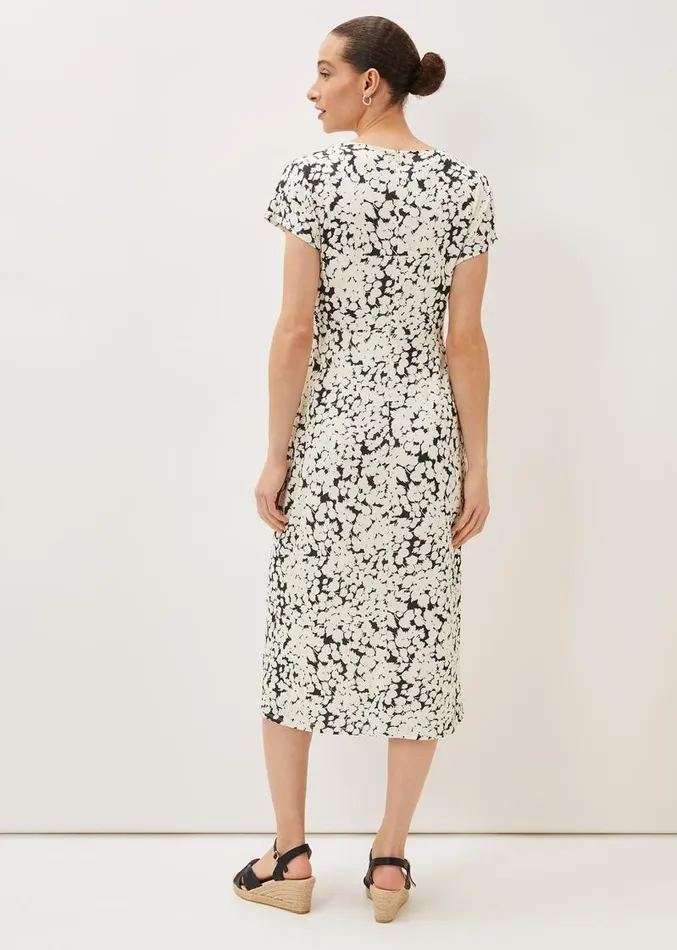 Jaelynn Ditsy Cowl Tie Waist Print Dress Smokeivory Women Phase Eight Dresses Jaelynn Ditsy Cowl Tie Waist Print Dress Smokeivory Women Phase Eight Dresses