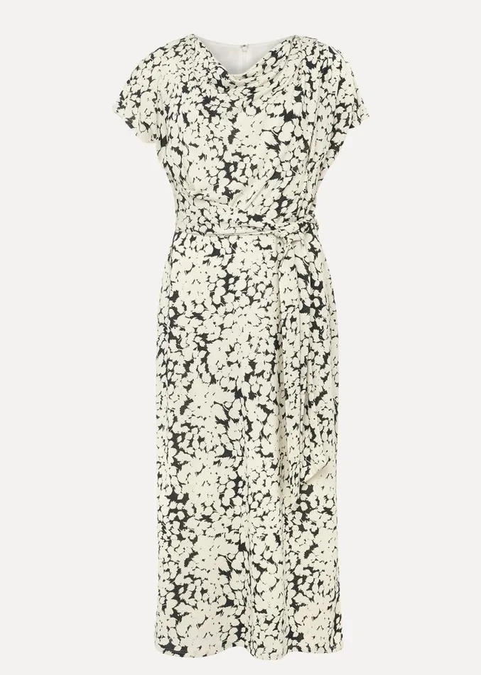 Jaelynn Ditsy Cowl Tie Waist Print Dress Smokeivory Women Phase Eight Dresses Jaelynn Ditsy Cowl Tie Waist Print Dress Smokeivory Women Phase Eight Dresses