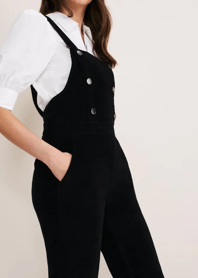 Jasira Corduroy Dungarees Black Women Phase Eight Dresses