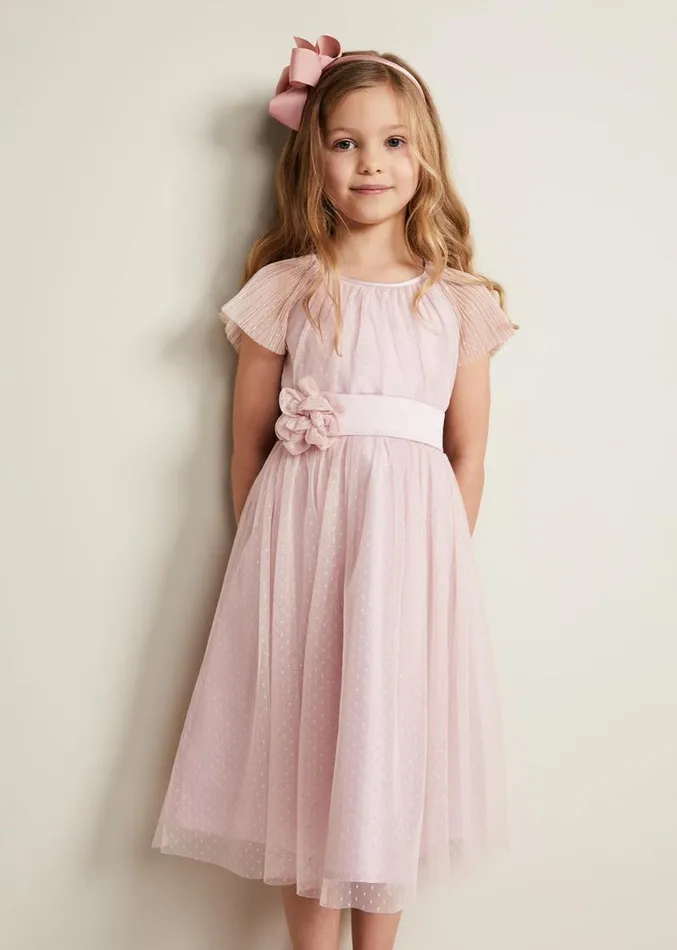 Jasmine Tulle Fit And Flare Dress Antique Rose Women Phase Eight Dresses