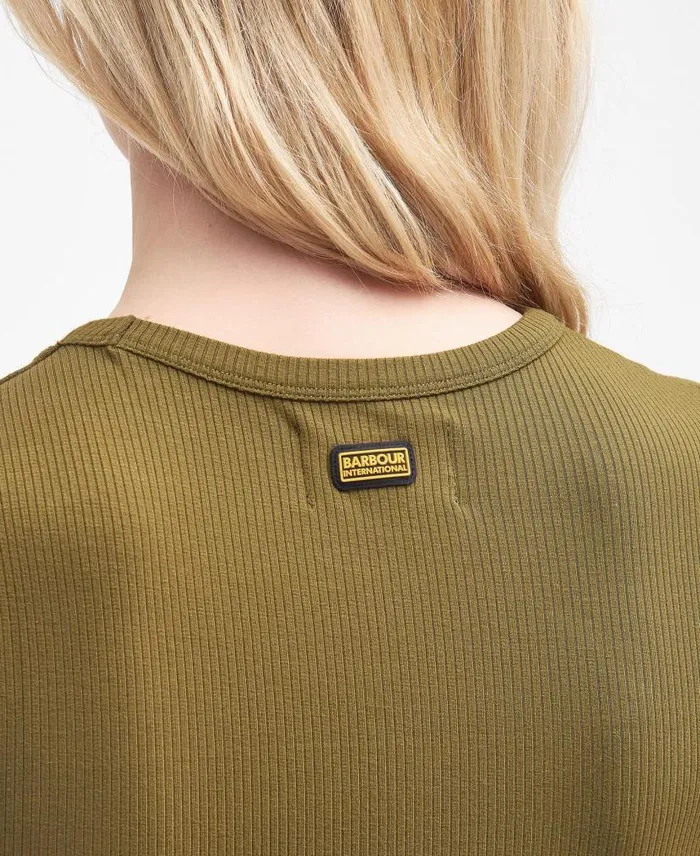 Jenny Midi Dress Golden Khaki Women Barbour Dresses and Skirts