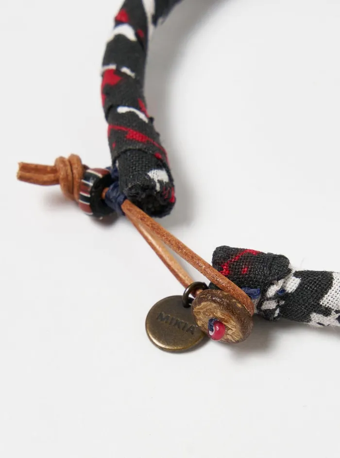 Jewellery Men Universal Works Mikia Bracelet In BlackRed Bandana