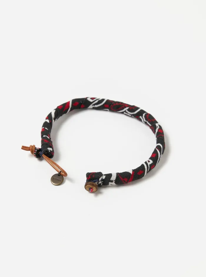 Jewellery Men Universal Works Mikia Bracelet In BlackRed Bandana