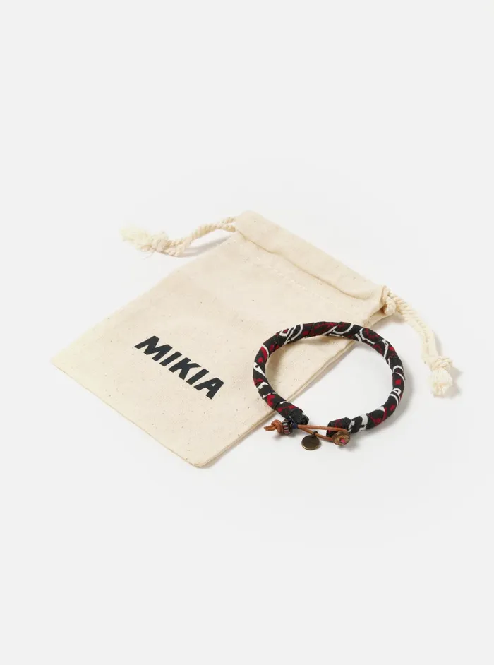Jewellery Men Universal Works Mikia Bracelet In BlackRed Bandana