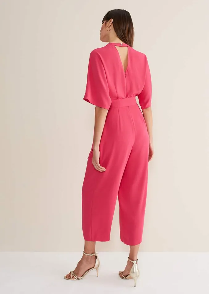 Jiya Batwing Jumpsuit Pink Women Phase Eight Dresses