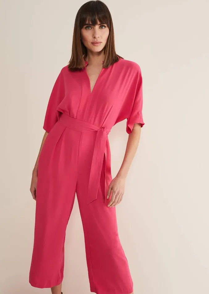 Jiya Batwing Jumpsuit Pink Women Phase Eight Dresses