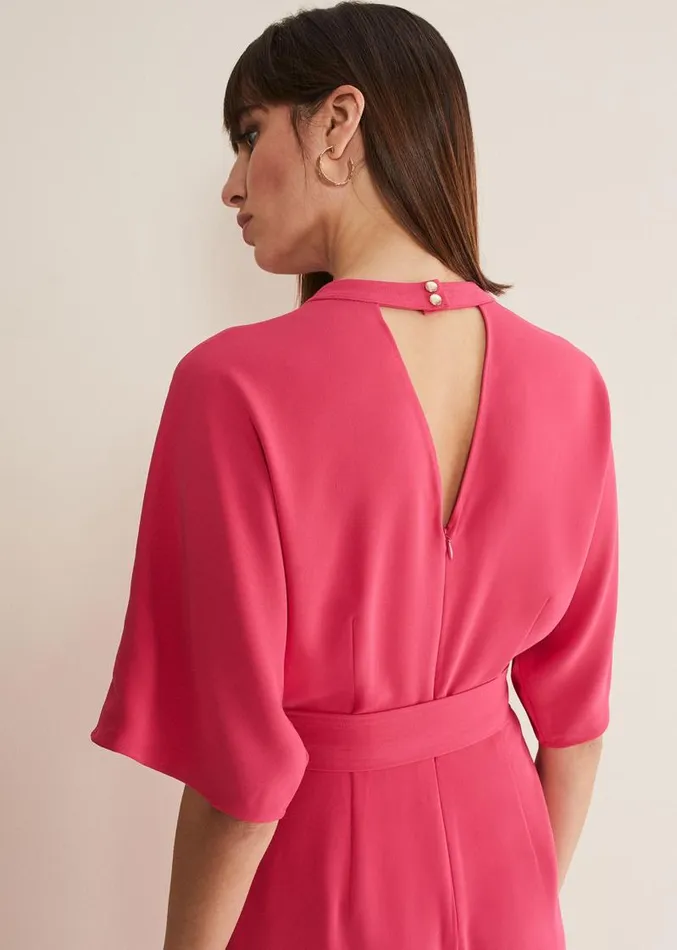 Jiya Batwing Jumpsuit Pink Women Phase Eight Dresses