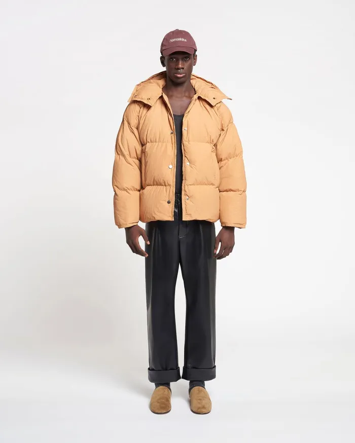 Jolyn Tech Poplin Puffer Jacket Biscuit WomenMen Nanushka Jackets and Blazers