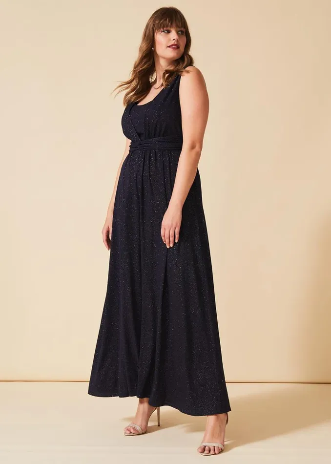Julianna Sparkle Maxi Dress Navy Women Phase Eight Dresses