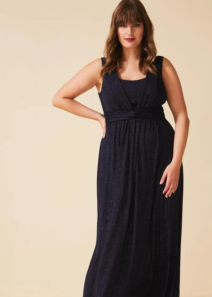 Julianna Sparkle Maxi Dress Navy Women Phase Eight Dresses