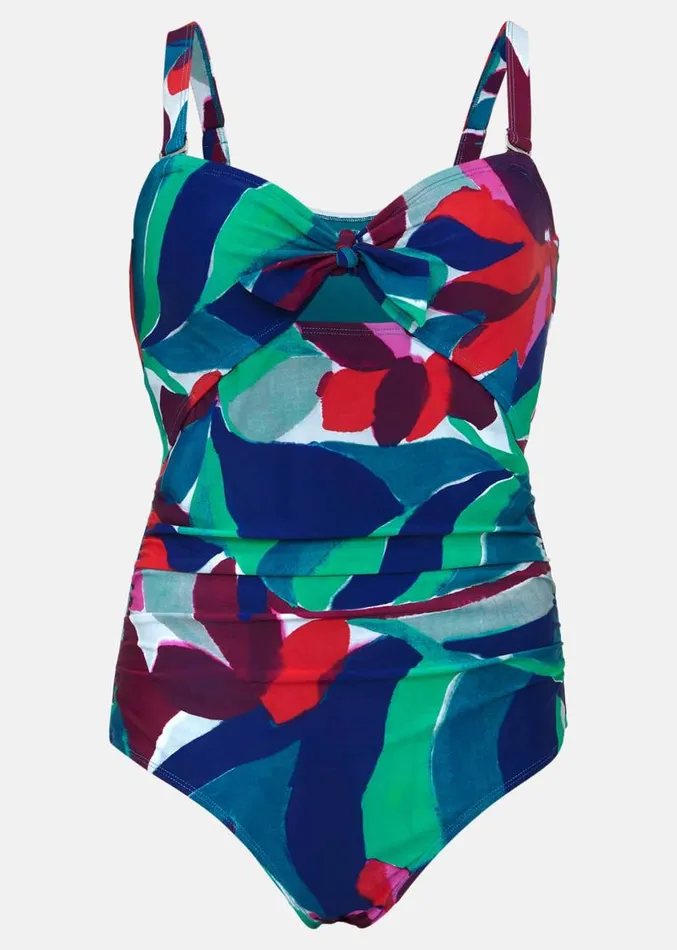 Jungle Palm Print Knot Tie Swimsuit Multicoloured Women Phase Eight Swimwear Jungle Palm Print Knot Tie Swimsuit Multicoloured Women Phase Eight Swimwear