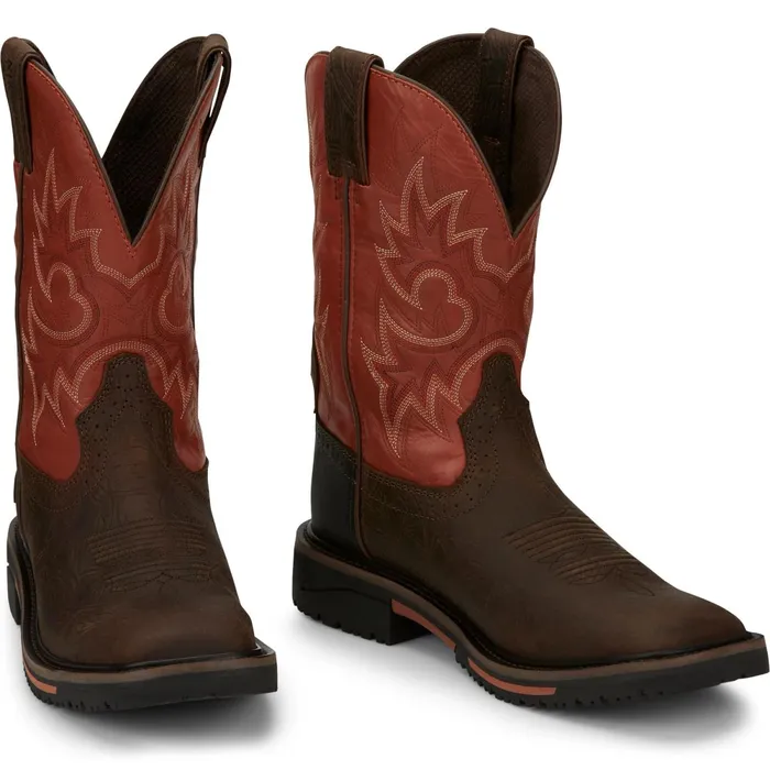 Justin Boots Joist 11034 Waterproof Work Boot Rustic Brown brown Men Work