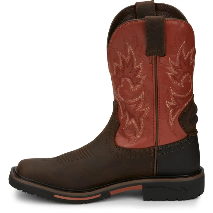 Justin Boots Joist 11034 Waterproof Work Boot Rustic Brown brown Men Work