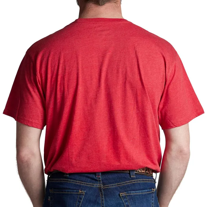 Justin Boots Justin Bull Skull Tee Red Men TShirts and Polos