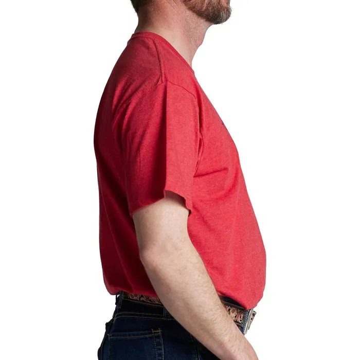 Justin Boots Justin Bull Skull Tee Red Men TShirts and Polos