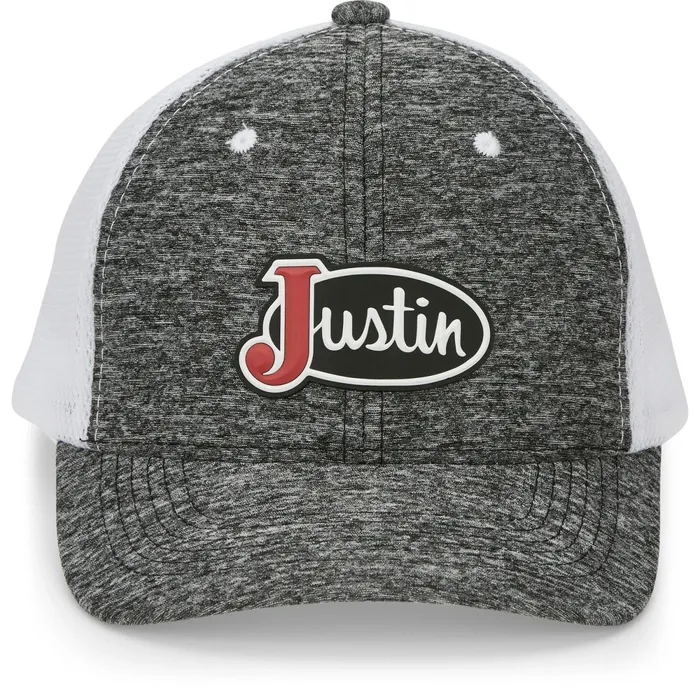 Justin Boots Justin Logo Cap Dark Greywhite Mesh grey MenWomen Hats and Caps