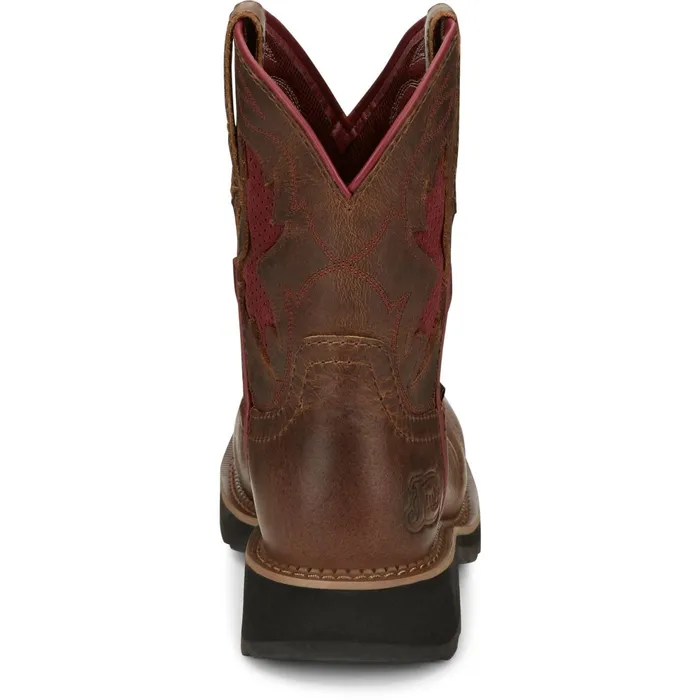 Justin Boots Lathey 8034 Nano Composite Toe Work Boot Brown Women Work