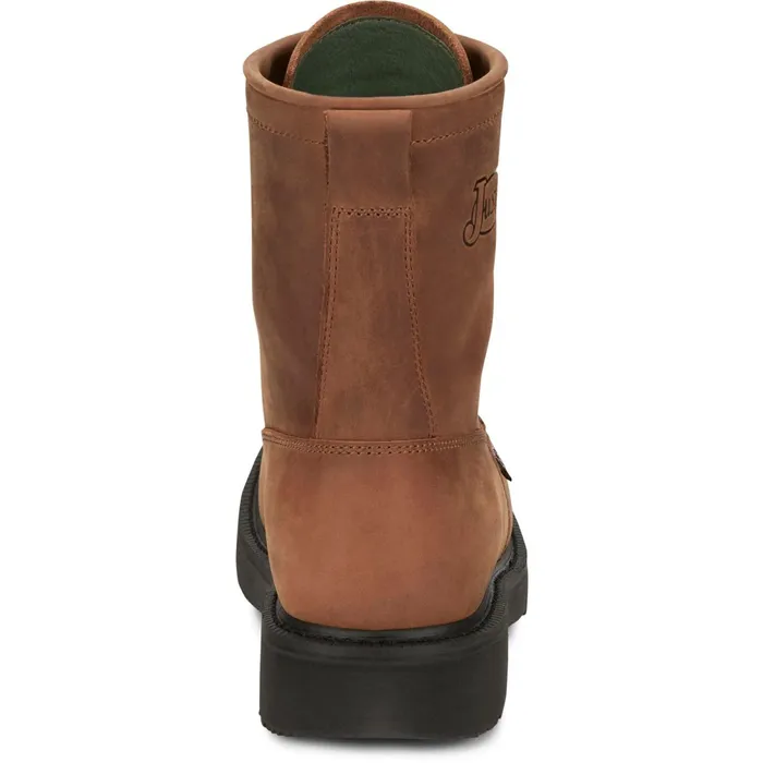 Justin Boots Livestock 8034 LaceUp Round Toe Work Boots Aged Brown brown Men Work