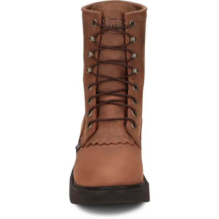 Justin Boots Livestock 8034 LaceUp Round Toe Work Boots Aged Brown brown Men Work