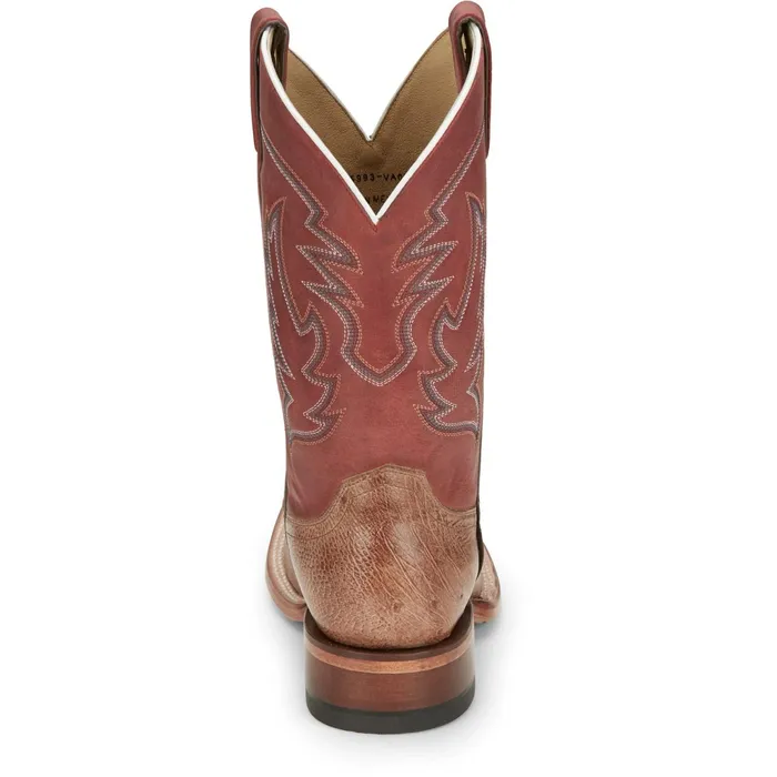 Justin Boots Mclane 11 Smooth Ostrich Western Boot Vintage Tan brown Men Western