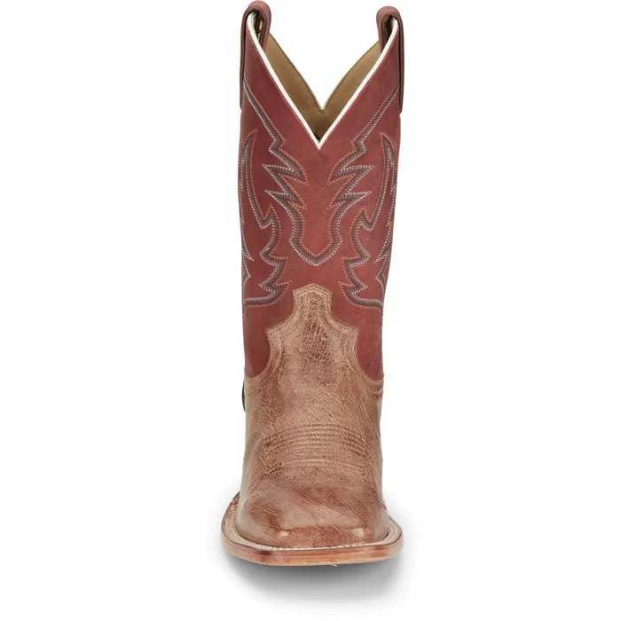 Justin Boots Mclane 11 Smooth Ostrich Western Boot Vintage Tan brown Men Western