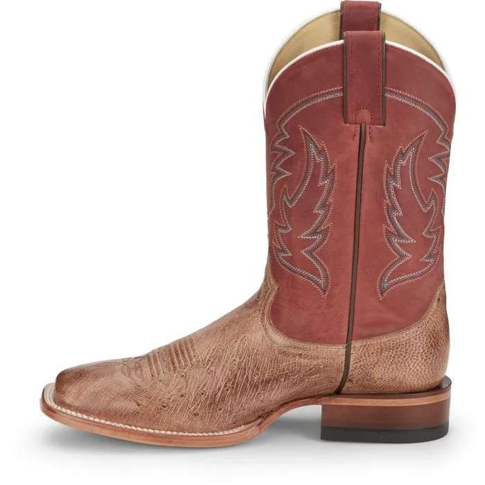 Justin Boots Mclane 11 Smooth Ostrich Western Boot Vintage Tan brown Men Western