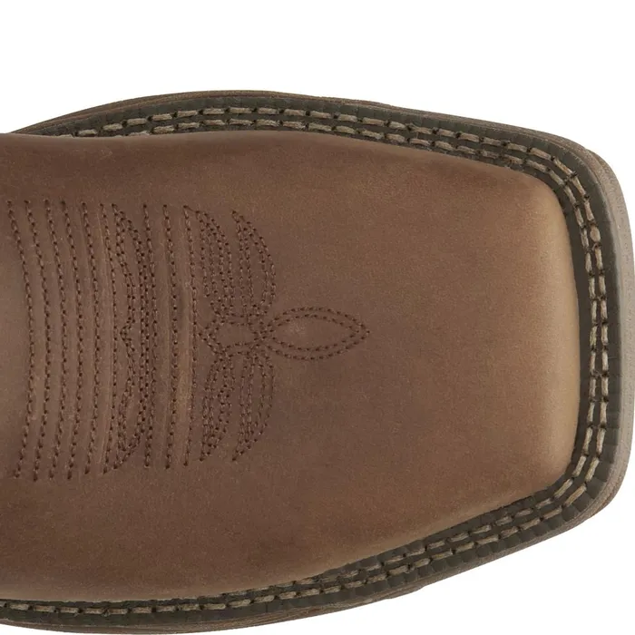 Justin Boots Rush 11034 Steel Toe Waterproof Work Boot Saddle Tan brown Men Work