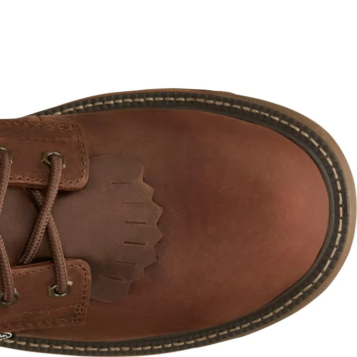 Justin Boots Rush 6034 Waterproof Lace Up Work Boot Barley brown Men Work