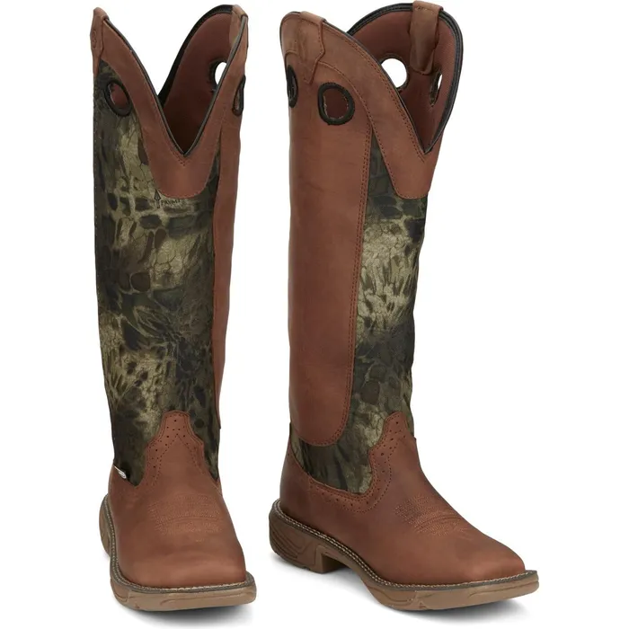 Justin Boots Rush Strike 17034 Snake Resisting Boot Russett brown Women Work