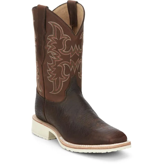 Justin Boots Ryker 11034 PullOn Western Boot Rootbeer Yeti brown Men Western